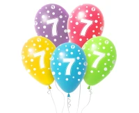 Ballon with digit 7, 12" / 5 pcs.